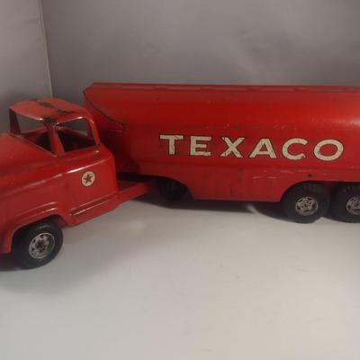 Vintage Buddy L Cast Steel Texaco Tanker Oil Toy Truck- Approx 23 1/2" Long