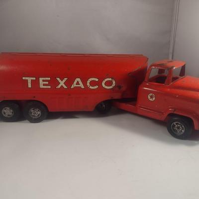 Vintage Buddy L Cast Steel Texaco Tanker Oil Toy Truck- Approx 23 1/2" Long
