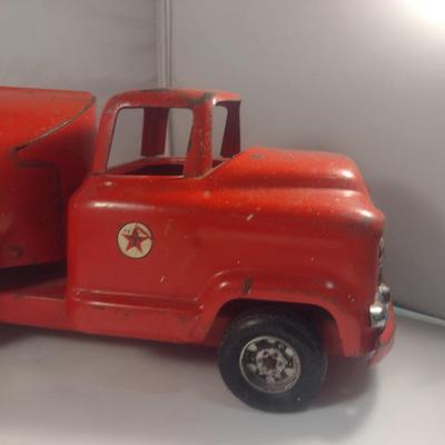 Vintage Buddy L Cast Steel Texaco Tanker Oil Toy Truck- Approx 23 1/2" Long