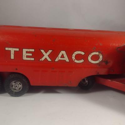 Vintage Buddy L Cast Steel Texaco Tanker Oil Toy Truck- Approx 23 1/2" Long