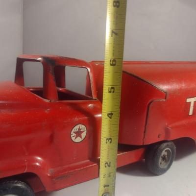 Vintage Buddy L Cast Steel Texaco Tanker Oil Toy Truck- Approx 23 1/2" Long