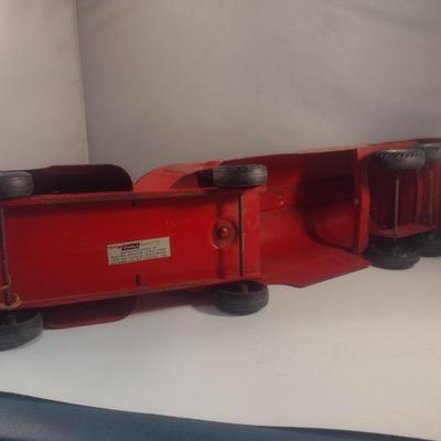 Vintage Buddy L Cast Steel Texaco Tanker Oil Toy Truck- Approx 23 1/2" Long