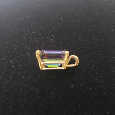 Three Identical 18K over Sterling Stone Bracelets & a Set of Earrings & Pendant (ST-KD)