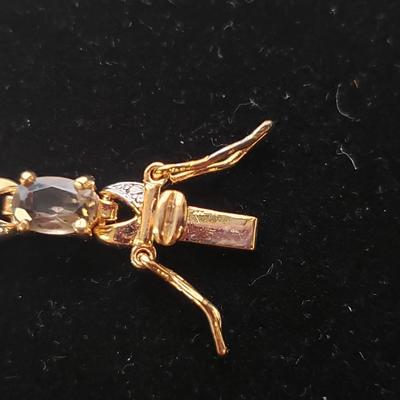 Three Identical 18K over Sterling Stone Bracelets & a Set of Earrings & Pendant (ST-KD)