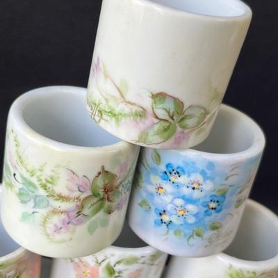 Lot 32 Hand Painted Napkin Rings