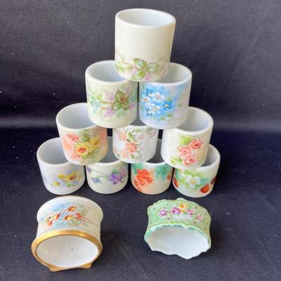 Lot 32 Hand Painted Napkin Rings