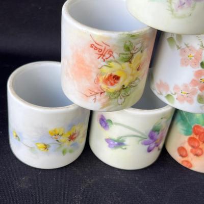 Lot 32 Hand Painted Napkin Rings
