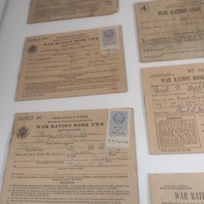 Collection of War Ration Stamp Books