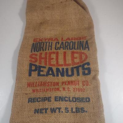 NC Shelled Peanuts Burlap Bag