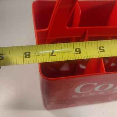 Plastic Coca-Cola Carrier and Assorted Bottles