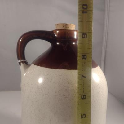 Stoneware Jug with Cork- Approx 9" Tall