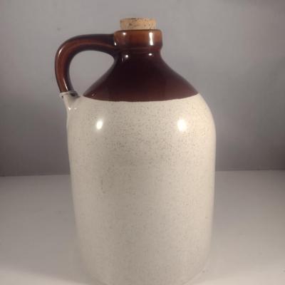 Stoneware Jug with Cork- Approx 9" Tall