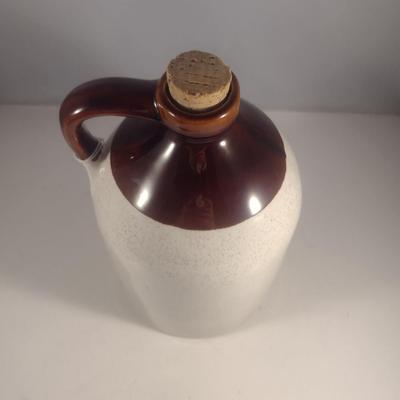 Stoneware Jug with Cork- Approx 9" Tall