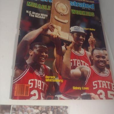 Sports Memorabilia- John Stockton Jersey Retirement and Sports Illustrated NC State 1983 Championship