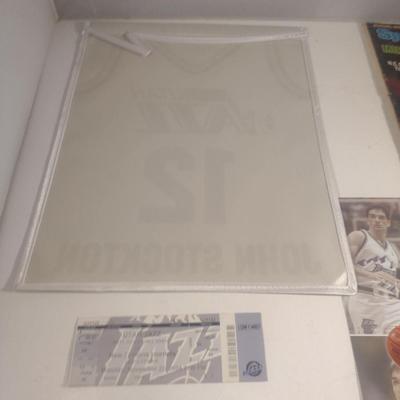 Sports Memorabilia- John Stockton Jersey Retirement and Sports Illustrated NC State 1983 Championship