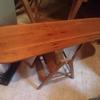 Antique 3-in-1 Combination Wooden Step Stool, Chair, and Ironing Board