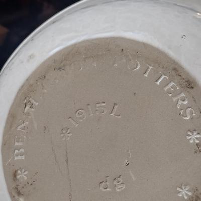 Pottery Basin and Enameled Chamber Pot
