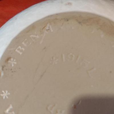 Pottery Basin and Enameled Chamber Pot