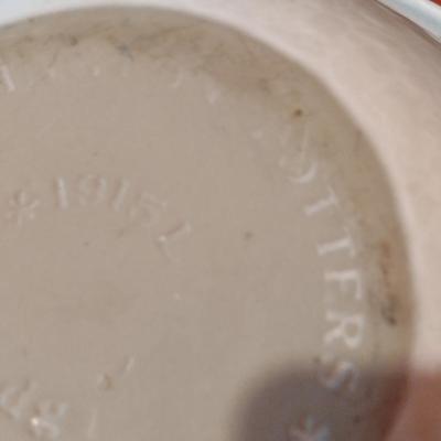 Pottery Basin and Enameled Chamber Pot