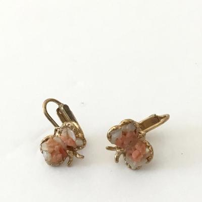 Vintage beautiful butterfly clip on earrings