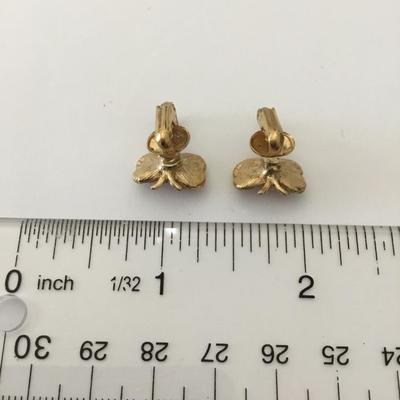 Vintage beautiful butterfly clip on earrings