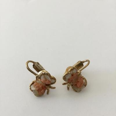 Vintage beautiful butterfly clip on earrings