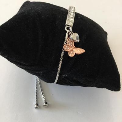 Beautiful Silver-tone very nice you are beautiful charm slider bracelet