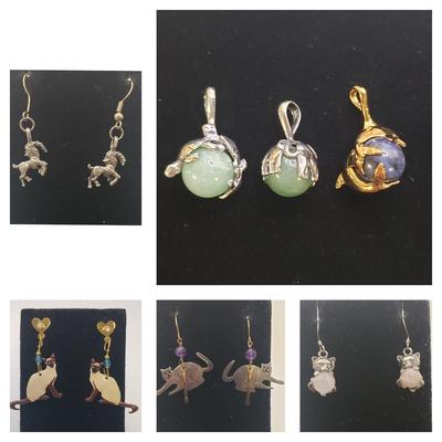 Animal Themed Jewelry-Sass La Muth Sterling Earrings and More (ST-KD)