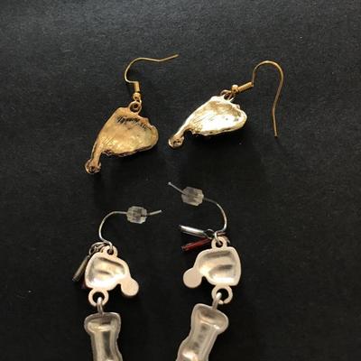 Cute Christmas boots & hats dangle earrings