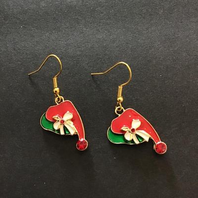 Cute Christmas boots & hats dangle earrings