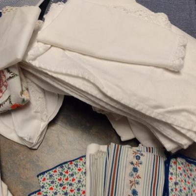 Assorted Table Linens and Napkins- Some Embroidered (Linens #3)