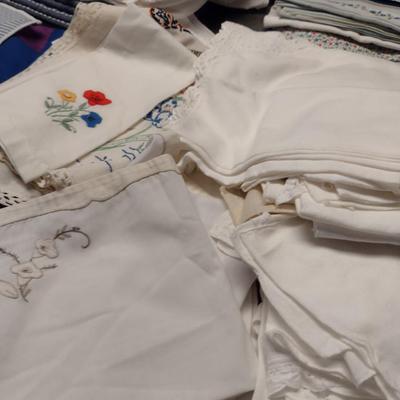 Assorted Table Linens and Napkins- Some Embroidered (Linens #3)