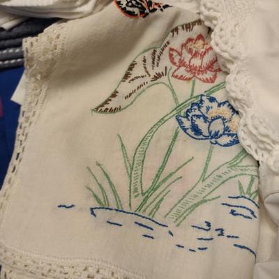 Assorted Table Linens and Napkins- Some Embroidered (Linens #3)