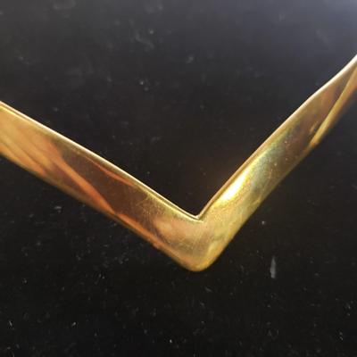 Brass Choker with Stone Pendant and Two Gold Necklaces (ST-KD)