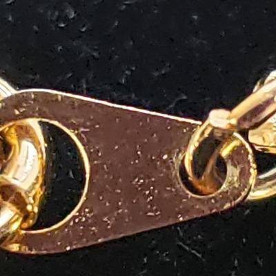 Brass Choker with Stone Pendant and Two Gold Necklaces (ST-KD)