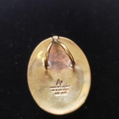 Brass Choker with Stone Pendant and Two Gold Necklaces (ST-KD)