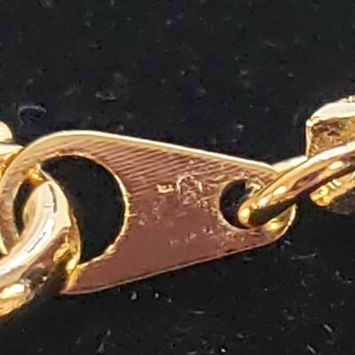 Brass Choker with Stone Pendant and Two Gold Necklaces (ST-KD)