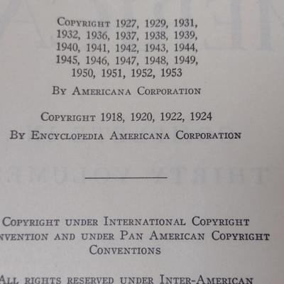 1953 Encyclopedia Americana- 30 Volumes and Yearbooks