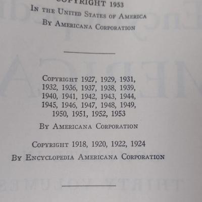 1953 Encyclopedia Americana- 30 Volumes and Yearbooks