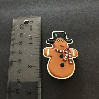 Cute vintage gingerbread snowman brooch