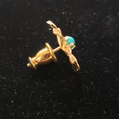 Carved Stone and Gold Leaf Pendants w/ 10K & 14K (ST-KD)