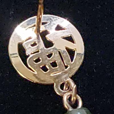 Carved Stone and Gold Leaf Pendants w/ 10K & 14K (ST-KD)