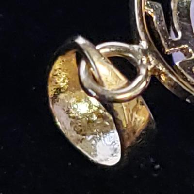 Carved Stone and Gold Leaf Pendants w/ 10K & 14K (ST-KD)