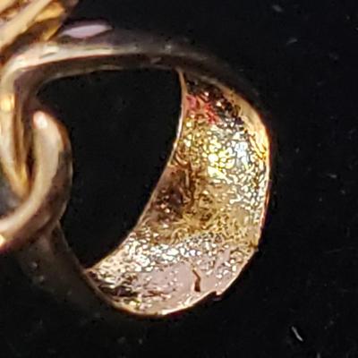 Carved Stone and Gold Leaf Pendants w/ 10K & 14K (ST-KD)