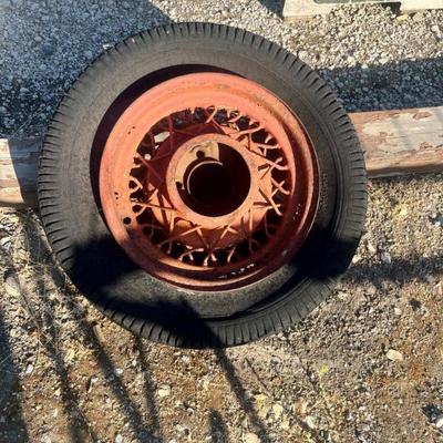 Sale Photo Thumbnail #160: Vintage Truck Wheel