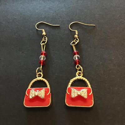 Christmas handbags and bells dangle earrings