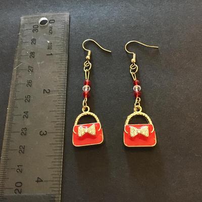 Christmas handbags and bells dangle earrings
