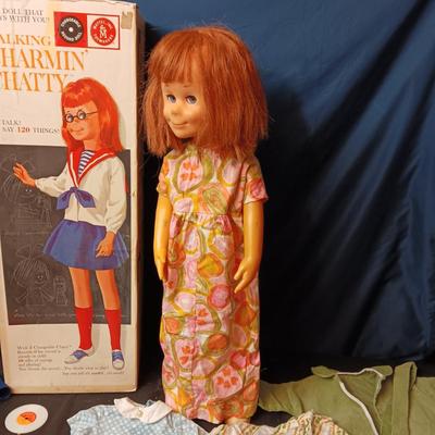 1961 TALKING CHARMIN CHATTY BY MATTEL WITH SEVERAL OUTFITS