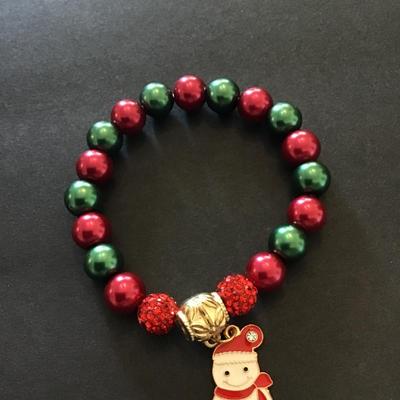 Christmas theme styled stretch bracelet