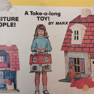 WALT DISNEY PRODUCTIONS CARRY-ALL DOLL HOUSE BY MARX